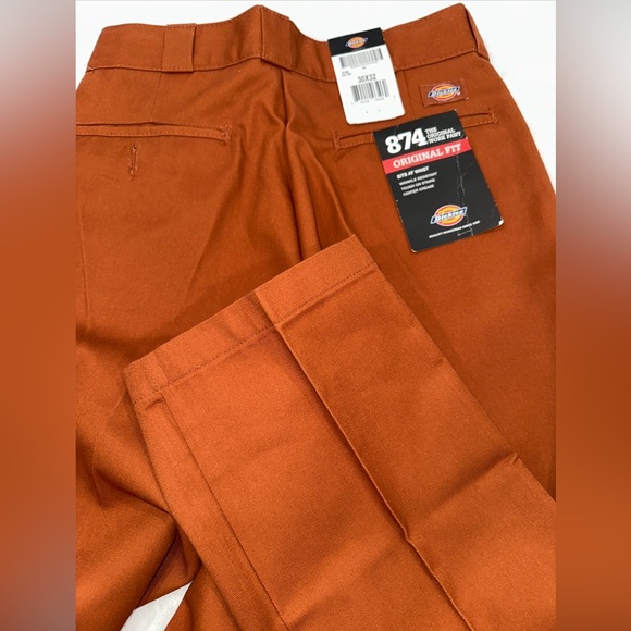 Dickies 874 pants original fit NWT 30x32 orange marron - Picture 4 of 7